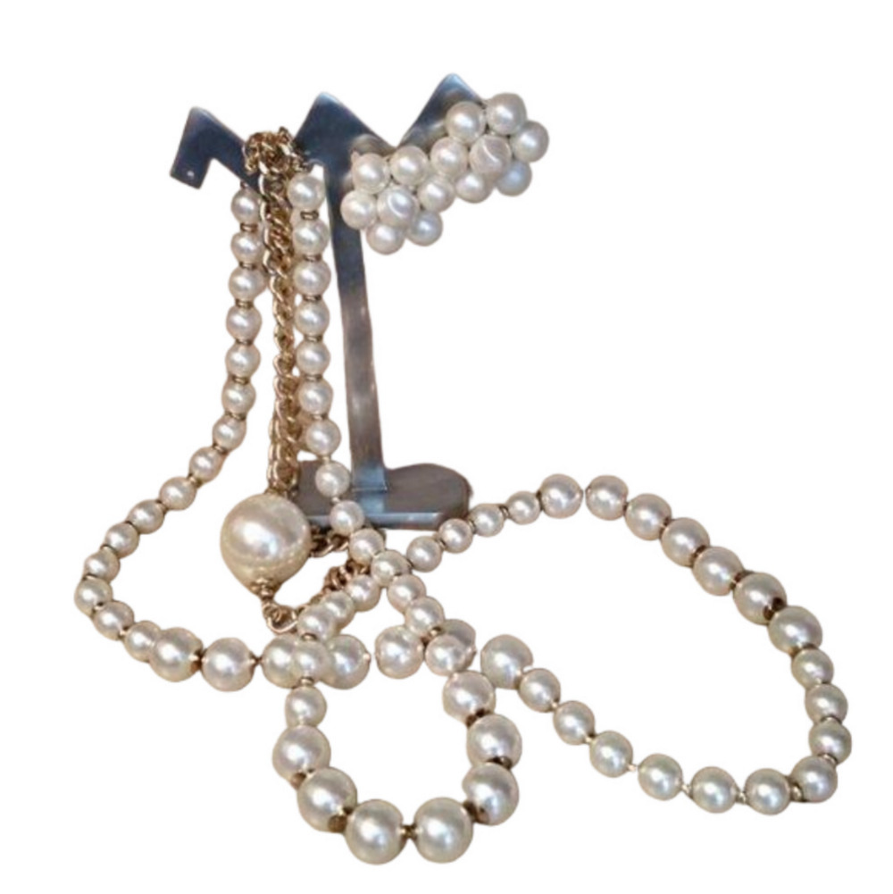 CURATED bundle faux pearl statement look flapper glam runway catwalk style